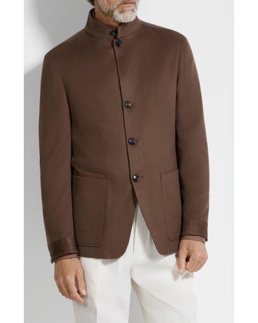 Zegna Brown Oasi Cashmere Il Conte Jacket for men