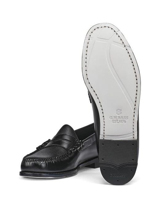 G.H.BASS Black X Reigning Champ Larson Weejuns Penny Loafer for men