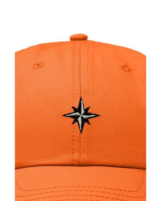 Alix Orange Starpoint Dad Cap for men