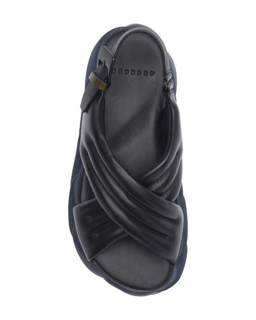 4Ccccees Blue Mellow Mana Platform Slingback Sandal