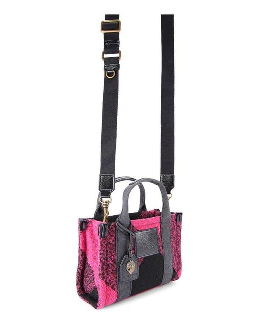 Kurt Geiger Black Extra Small Southbank Tweed Tote