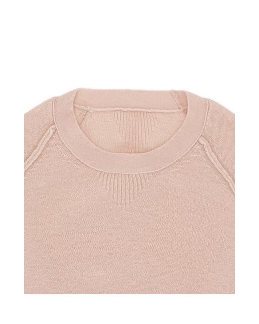 Fortela Natural Harvard Wool Raglan Sleeve Crewneck Knit