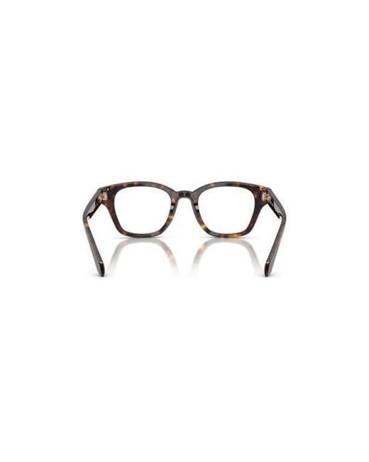 Giorgio Armani Metallic 49Mm Rectangle Optical Glasses for men