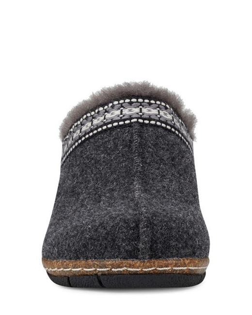 Earth Gray Elya Faux Fur Clog
