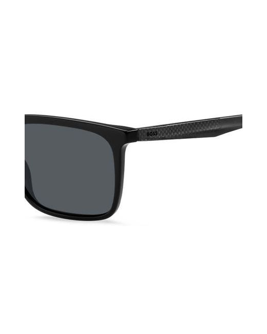 Boss Black 57Mm Rectangular Sunglasses