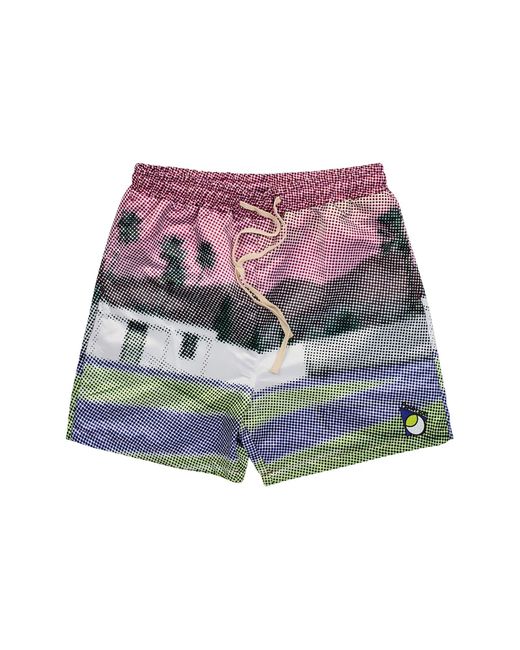 Paterson Pink Palm Springs Drawstring Shorts for men