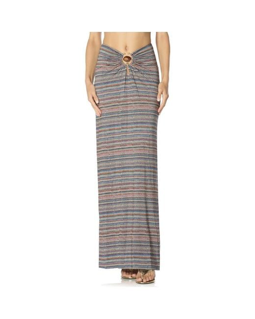 AFRM Gray Carr Maxi Skirt