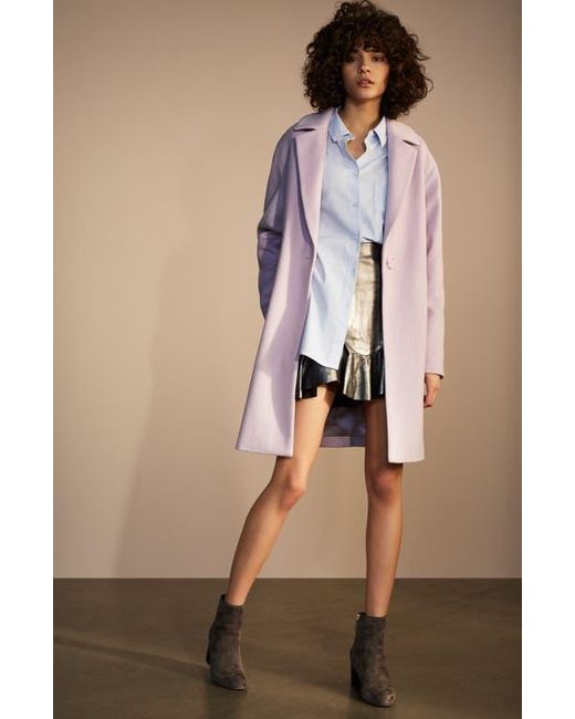 Halogen® Black Wool Blend Coat