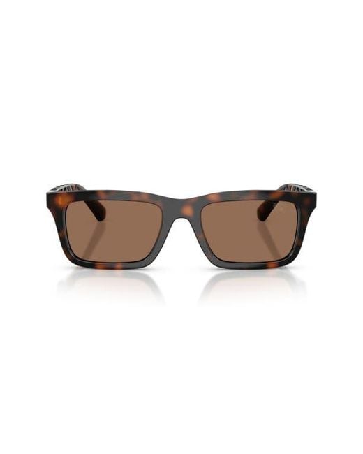 Burberry Brown 53Mm Rectangular Sunglasses for men