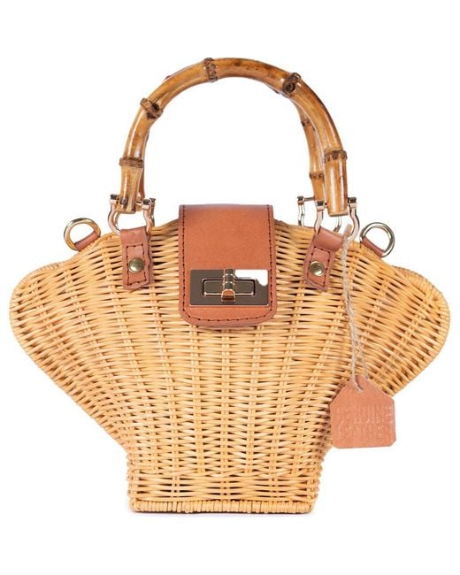 Jelavu Metallic Maree Rattan Handbag