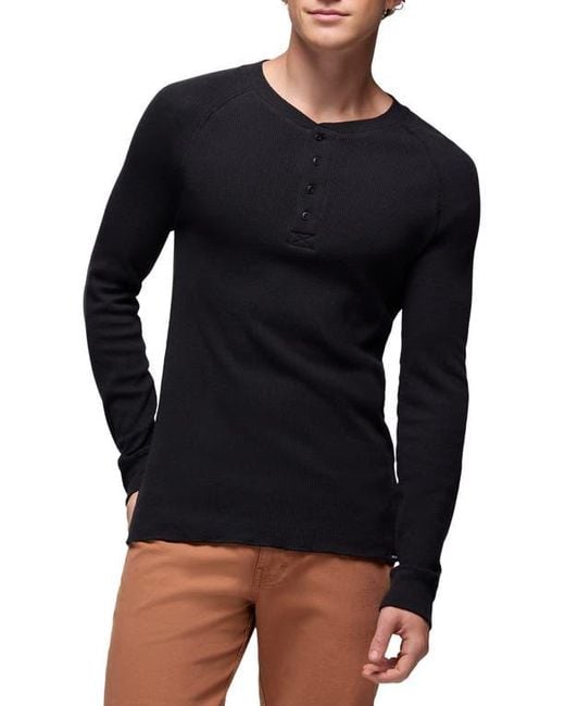 Prana Black Touchstone Henley for men