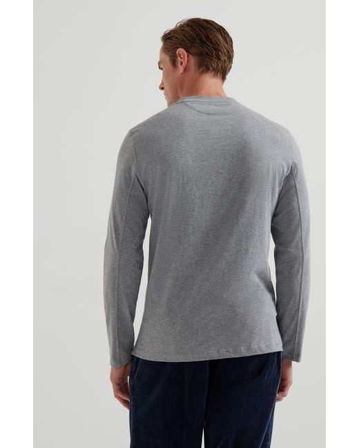 Brunello Cucinelli Gray Long Sleeve T-Shirt for men