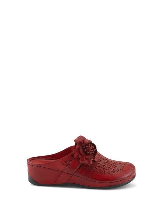 Spring Step Red Lilybean Wedge Mule
