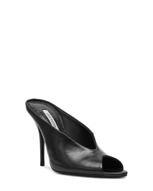 Steve Madden Black Agaze Peep Toe Slide Sandal