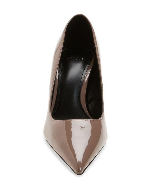 Mango Brown Court Pointed Toe Pump