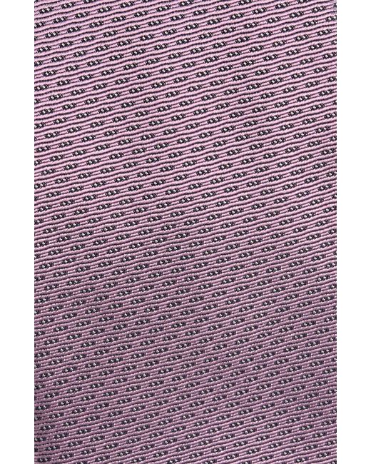 Canali Purple Neat Silk Tie for men