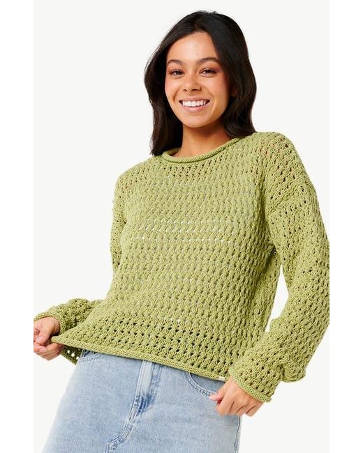 Rip Curl Green Cala Nights Pointelle Sweater