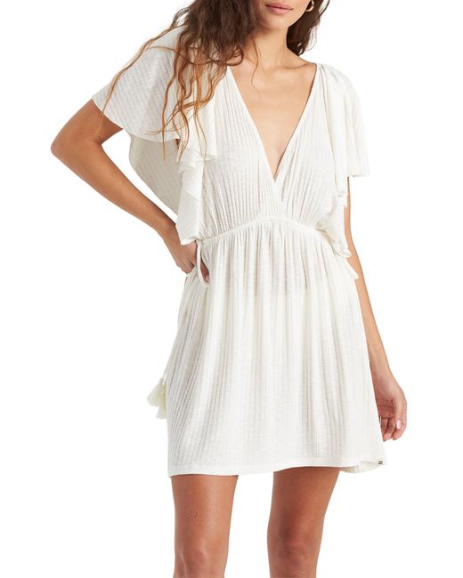 Billabong White Short Tides Cover-up Dress