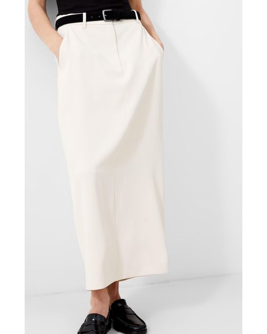 French Connection White Harrie Suiting Maxi Skirt