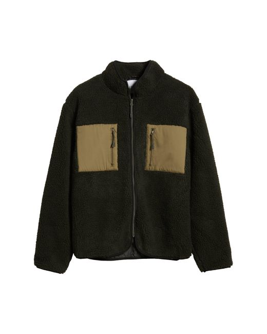 Topman Black Fleece Jacket for men