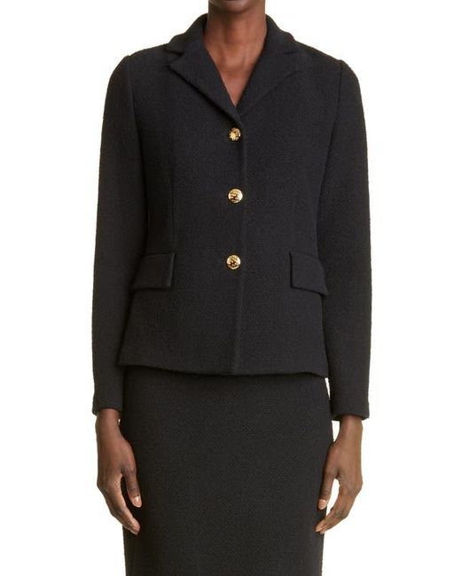 St. John Black Bouclé Knit Jacket