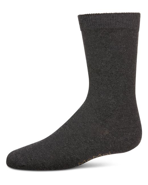Memoi Black All Over Argyle Crew Socks for men