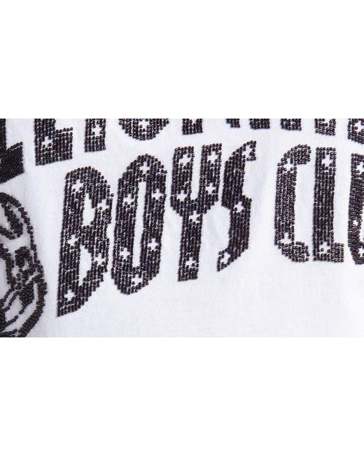 BBCICECREAM White Embellish Arch Logo Cotton Graphic T-shirt for men