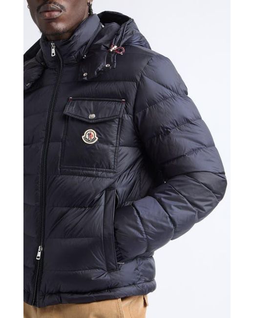 Moncler Blue Verith Hooded Down Jacket for men