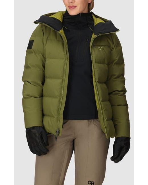 Outdoor Research Green Snowcrew Down Jacket