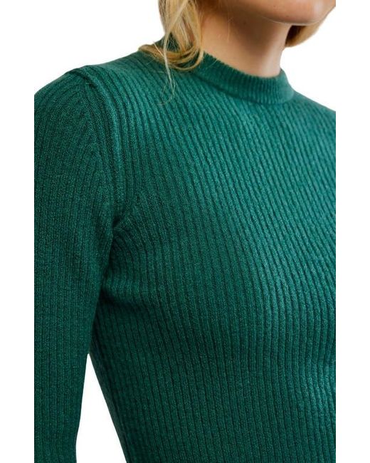 Free People Green Even After Rib Sweater