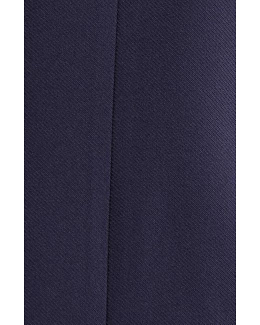 Tahari Blue One-Button Twill Jacket