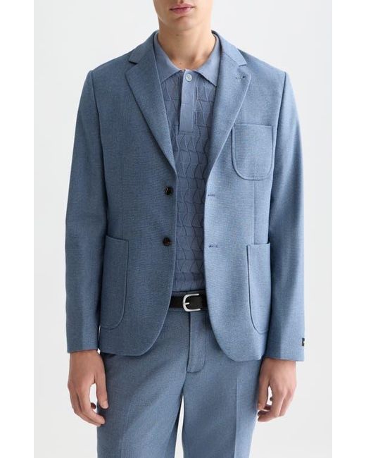 Scotch & Soda Blue Structured Regular Fit Blazer for men