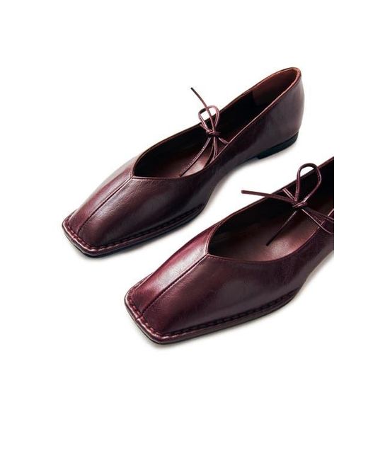 Alohas Purple Sway Square Toe Ballet Flat