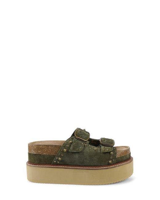Zigi Green Studded Platform Sandal