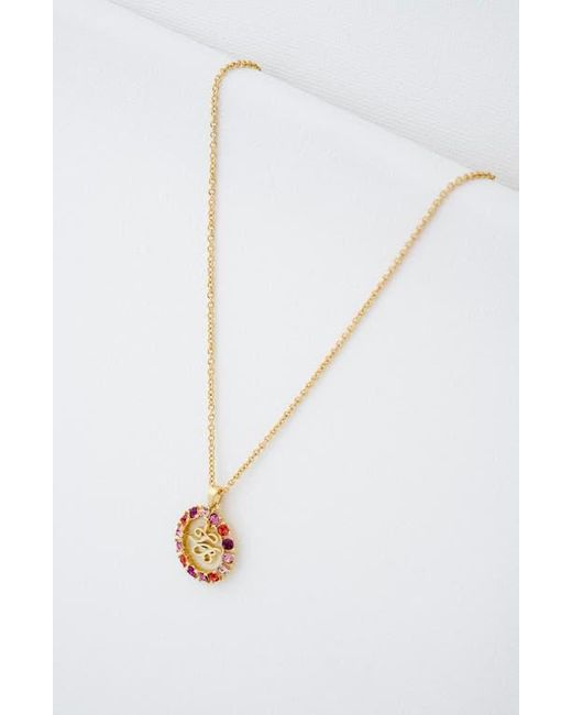 Ted Baker Metallic Molli Monogram Crystal Pendant Necklace