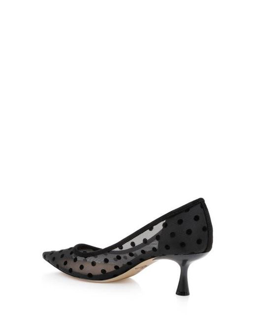 Badgley Mischka Black Elena Pointed Cap Toe Pump