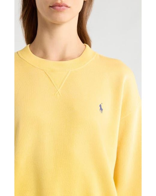 Polo Ralph Lauren Yellow Fleece Crewneck Sweatshirt