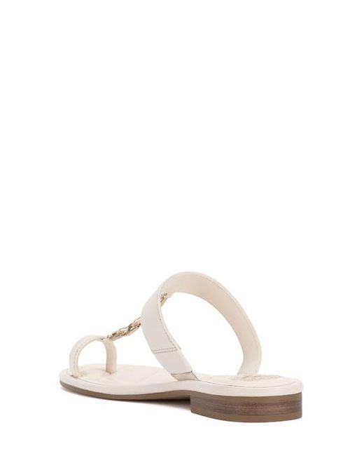 Vince Camuto White Lexie Toe Loop Sandal