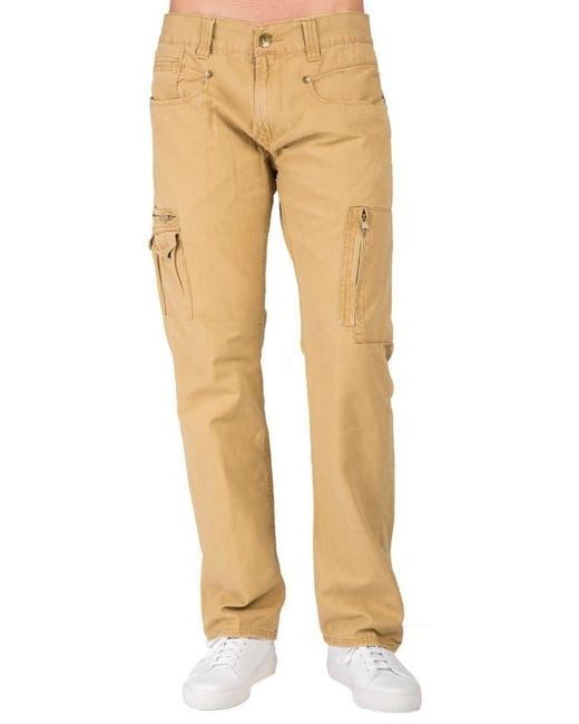 Level 7 Natural Cargo Jeans for men