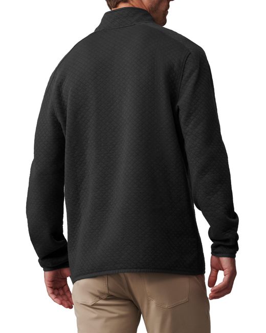 Rhone Black Gramercy Quilted Pullover for men