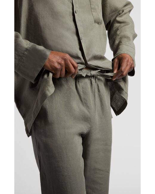 Parachute Gray Linen Lounge Pants for men