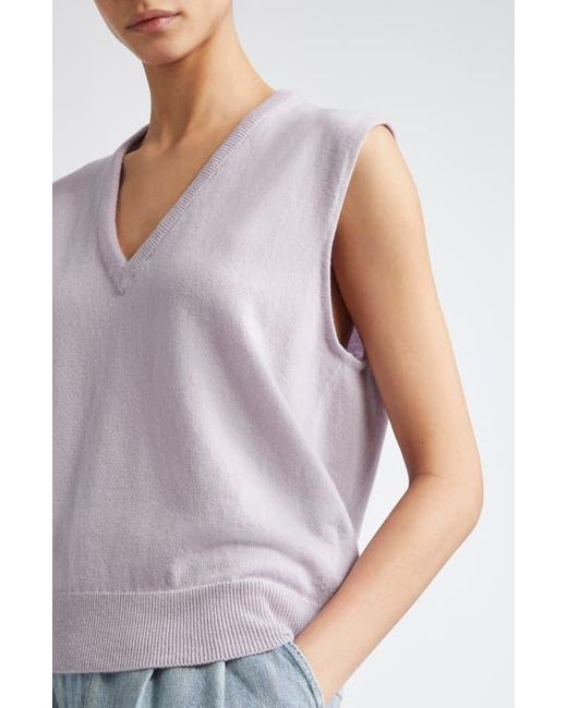 Maison Margiela Purple Virgin Wool V-Neck Sweater Vest