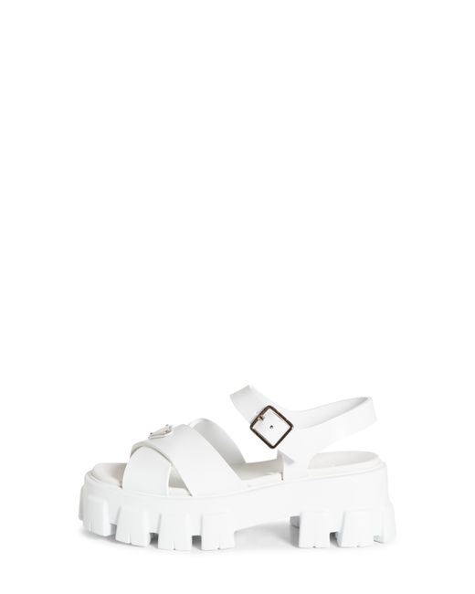 Prada White Monolith Platform Sandal