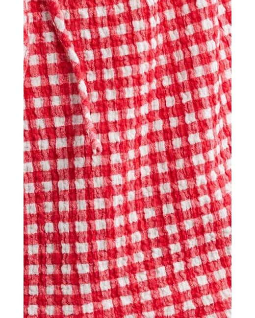 BP. Red Flutter Sleeve Top