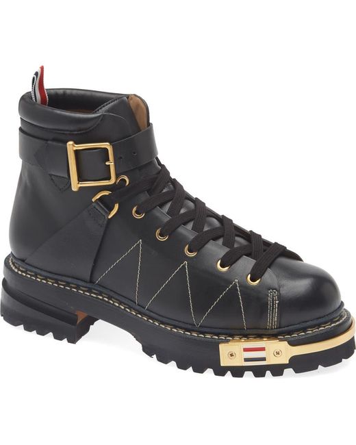 Thom Browne Black Hiking Boot for men