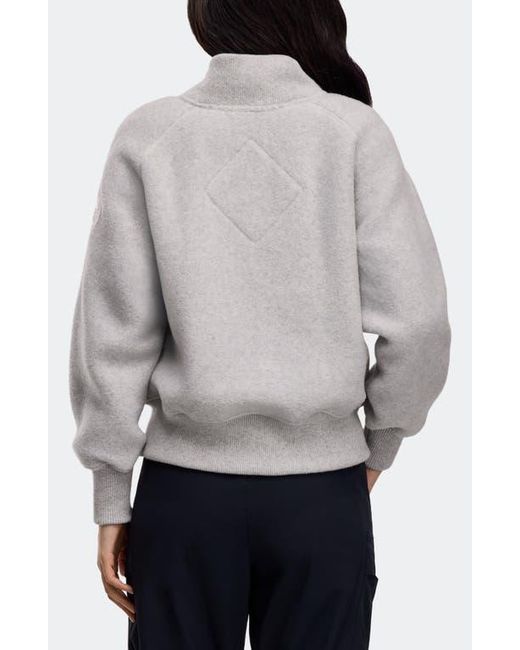 Canada Goose Gray Sierra Fleece Bomber Jacket