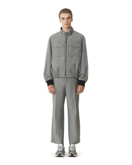 Lanvin Gray Mohair Wool Jacket for men