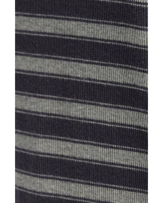 Damson Madder Gray Stripe Long Sleeve T-Shirt