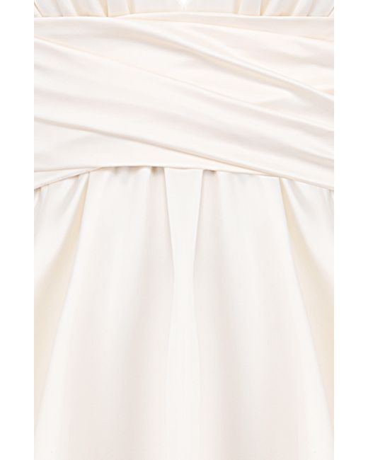 House Of Cb White Aryana Cutout Long Sleeve Cocktail Minidress