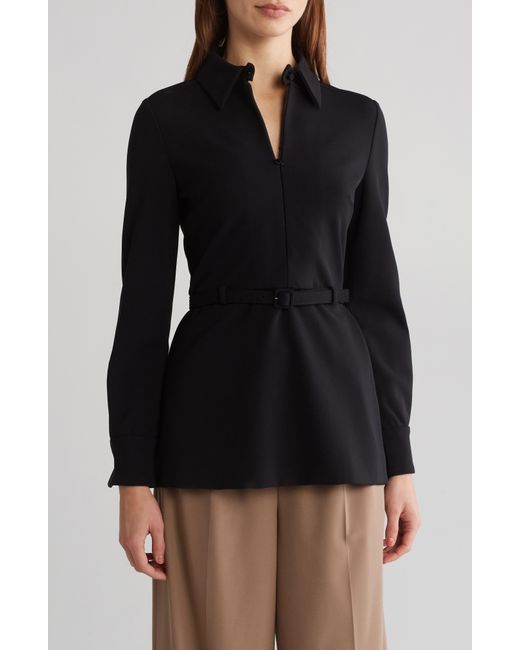 Valentino Black Belted Long Sleeve Top